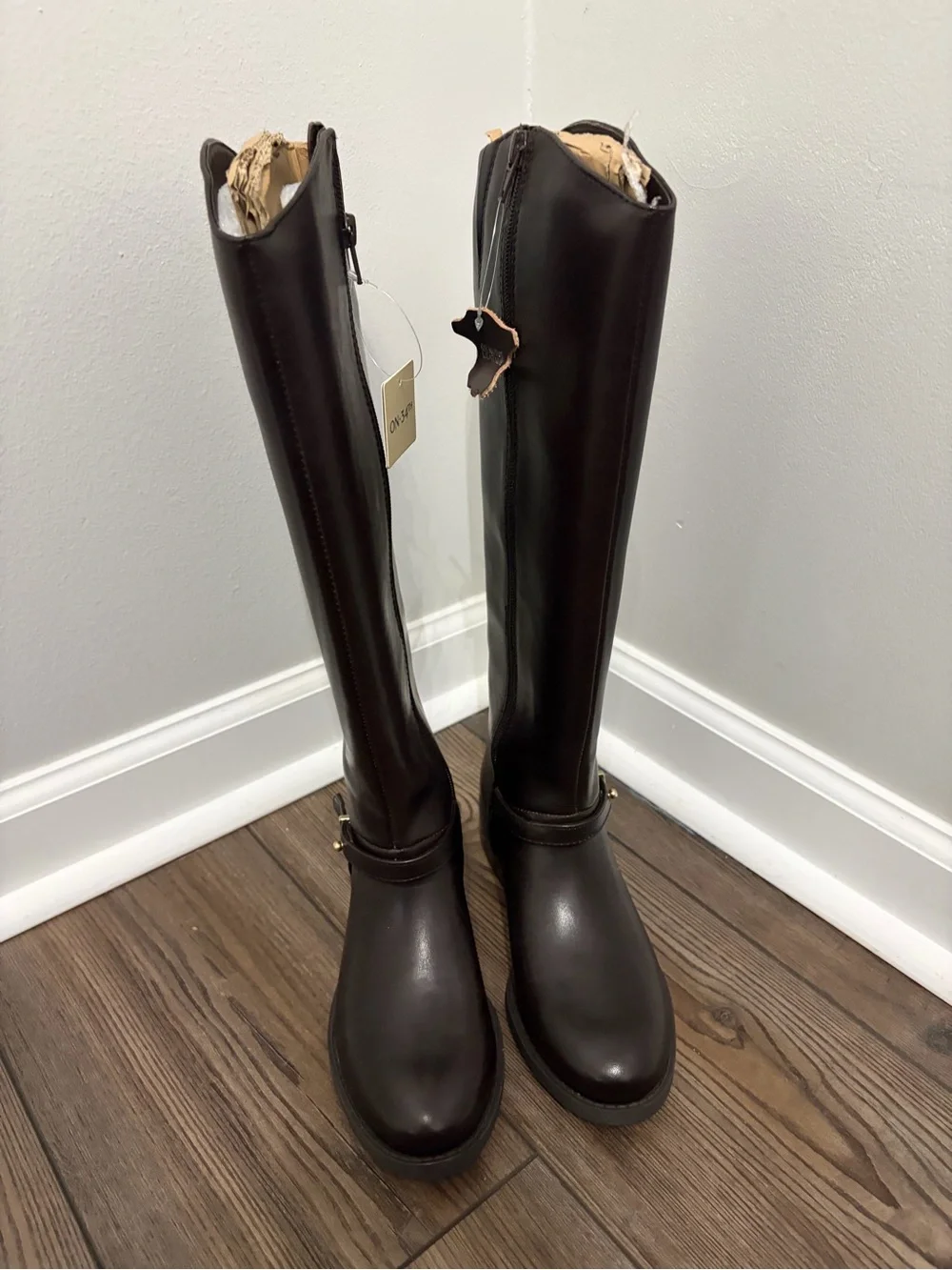 Over-the-Knee Riding Boots in Dark Brown